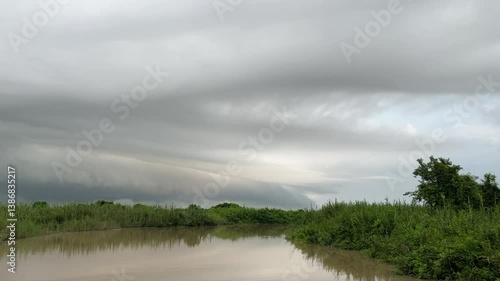 Flood Plain  on the Daly River Daly in Australia