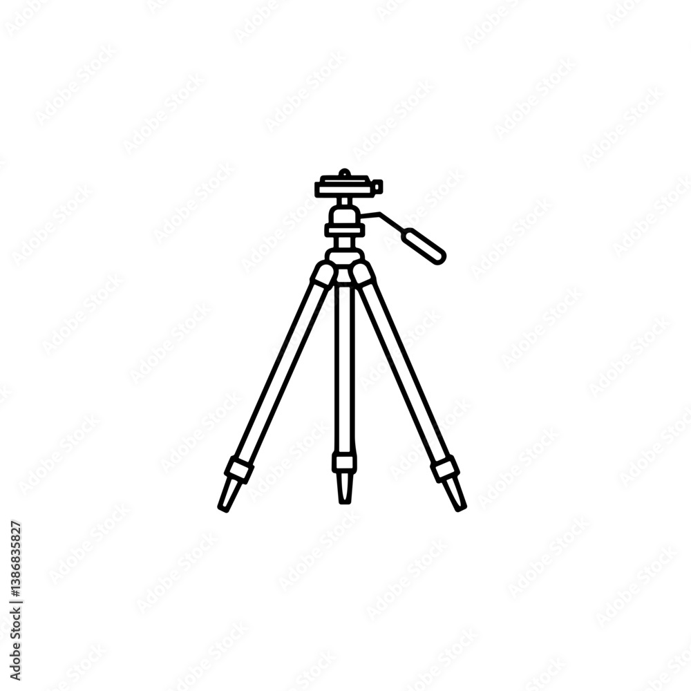Lightweight photography tripod outline design Lightweight photography tripod outline design
