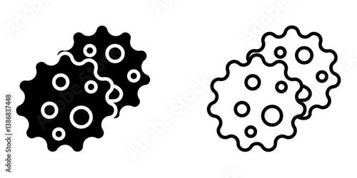 cancer cells icon on white background