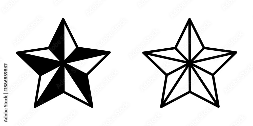Obraz premium Star icon on white backround