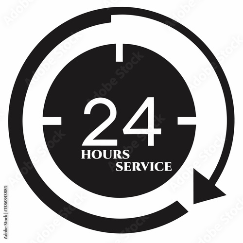 24-hour service icon 