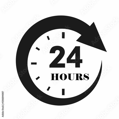 24-hour service icon 