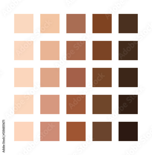 Illustration skin tone color palette