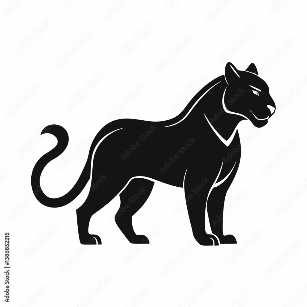 Black panther silhouette Black panther silhouette