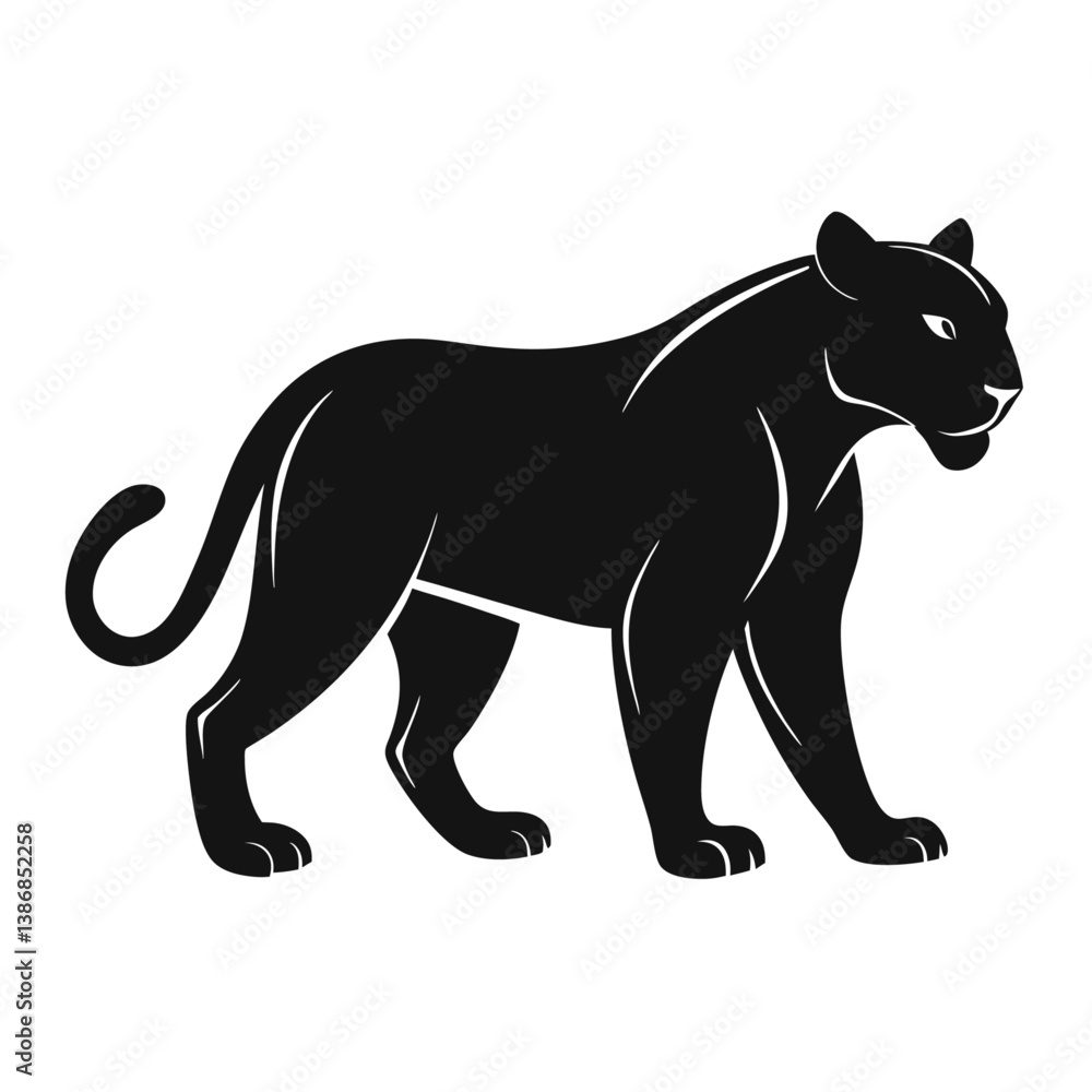 Black panther silhouette Black panther silhouette