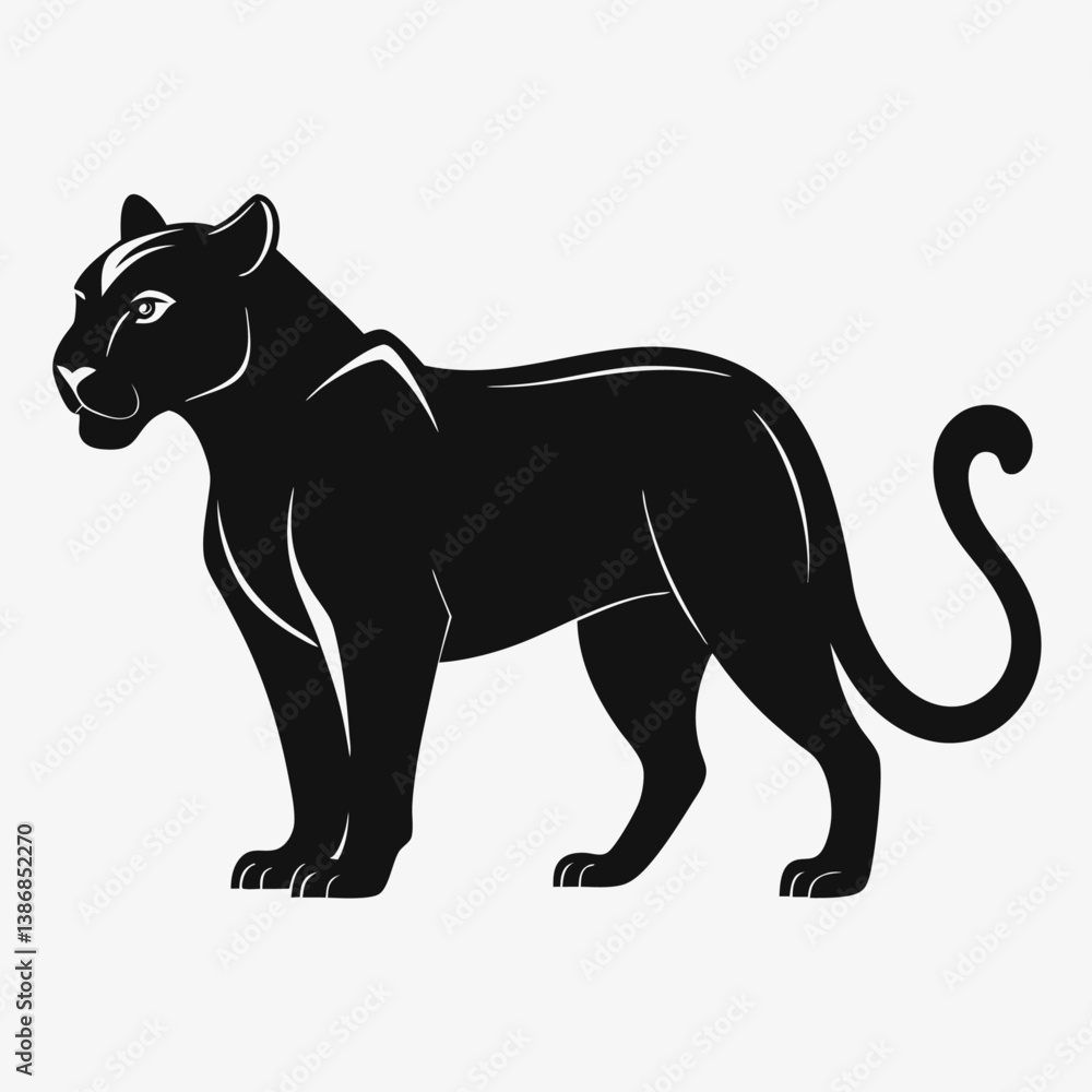 Obraz premium Black panther silhouette 