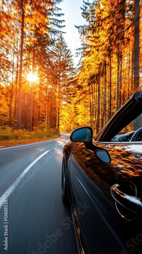 Wallpaper Mural Driving Through Autumn Forest Road Trip Torontodigital.ca