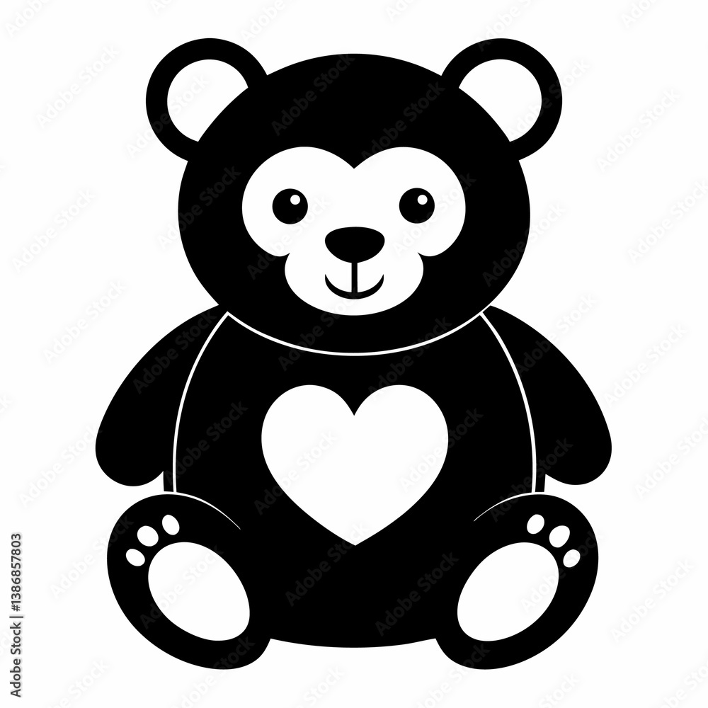Naklejka premium Cute teddy bear vector art