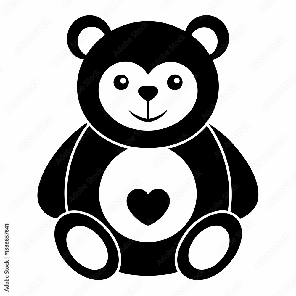 Naklejka premium Cute teddy bear vector art 