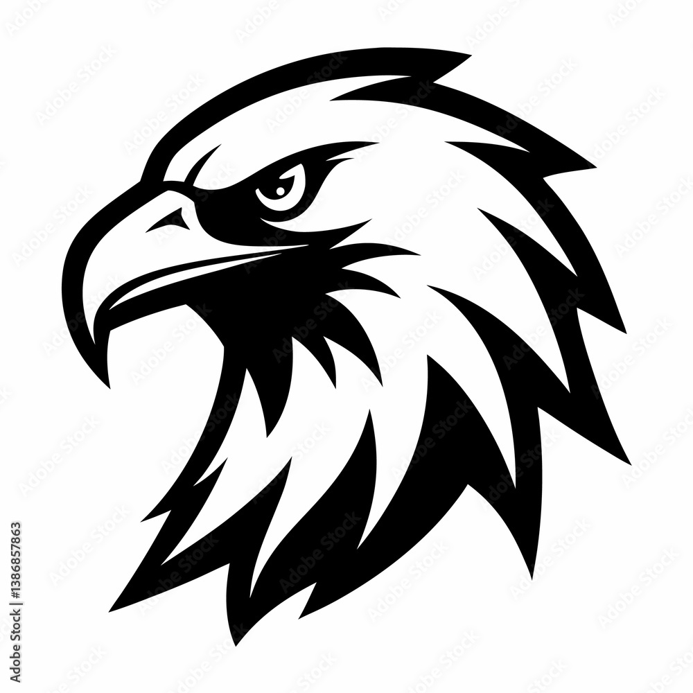 Obraz premium Eagle head vector art 