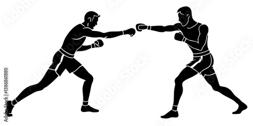 silhouette of a boxer