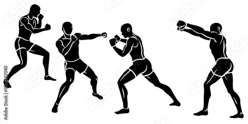 silhouette of  boxer