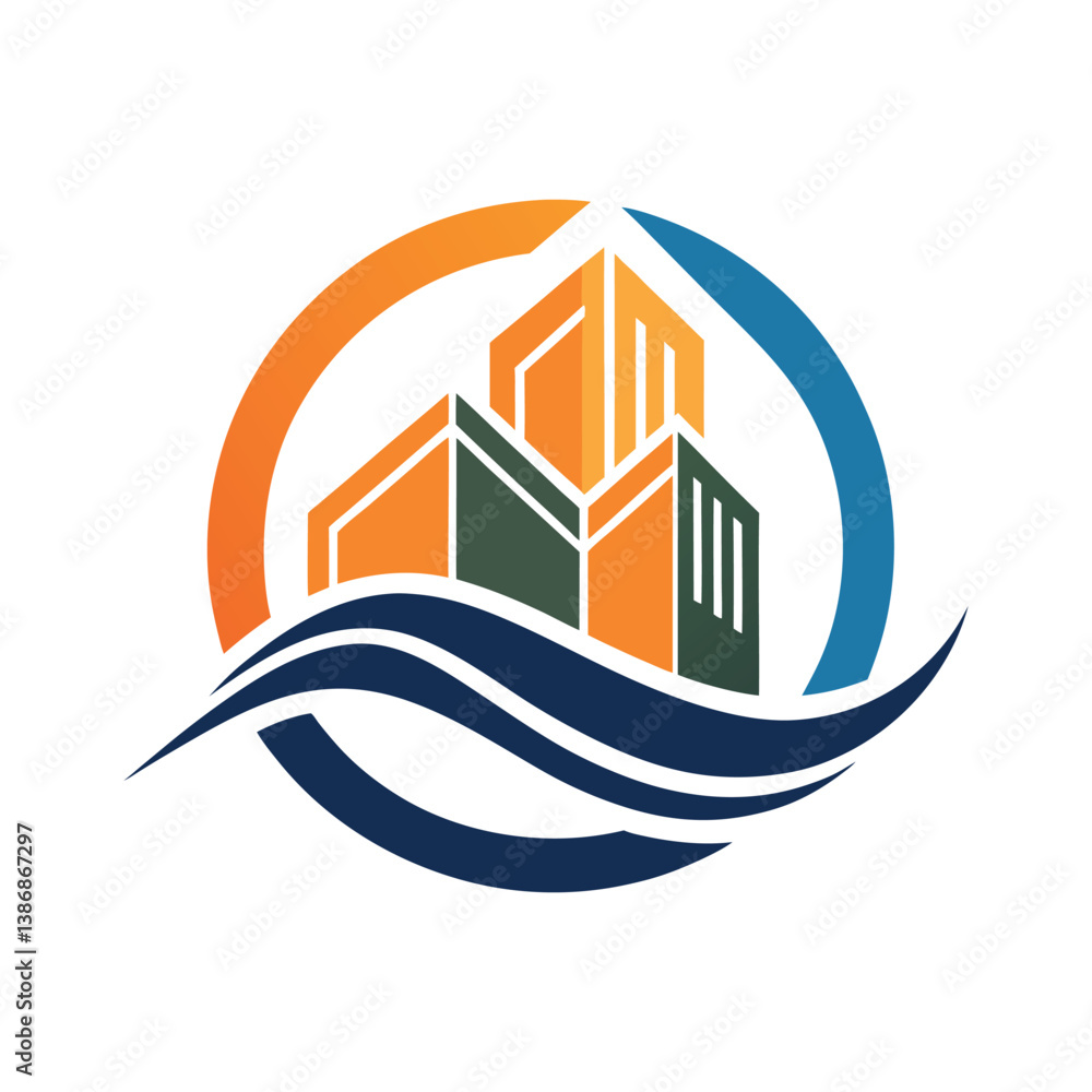 Fototapeta premium real estate logo design here vector 