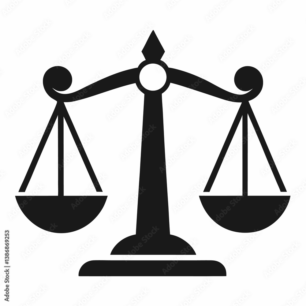 Scales of justice silhouette 2 Scales of justice silhouette 2