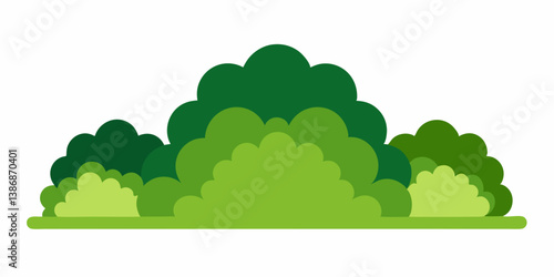 bushes isolated on a white background