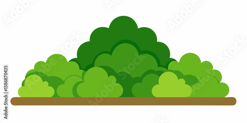 bushes isolated on a white background