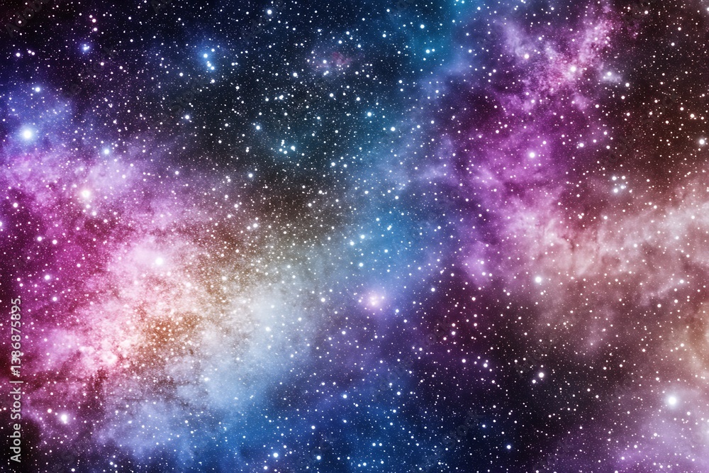 Fototapeta premium Breathtaking nebula surrounded by stars creating a colorful and ethereal cosmic landscape