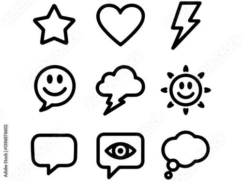 Set of comic speech bubbles