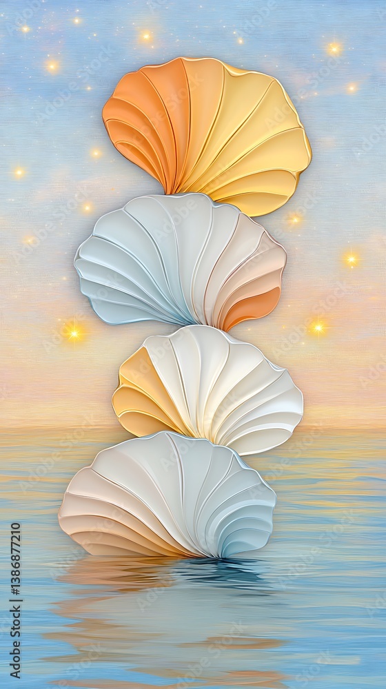 Surreal image of a book floating gently in clear water surrounded by reflections and calm serenity Surreal image of a book floating gently in clear water surrounded by reflections and calm serenity