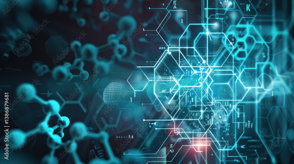 Rendering abstract medical element futuristic geometric background. Generated AI image Rendering abstract medical element futuristic geometric background. Generated AI image