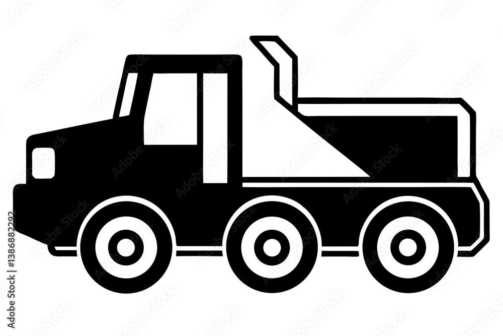 Fototapeta premium Construction Vehicles silhouette vector illustration