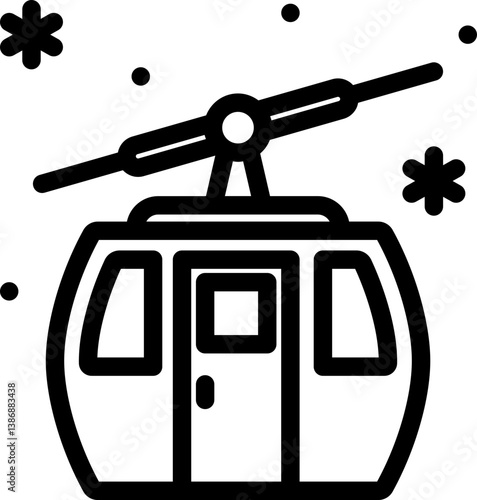 Cable Car Line Icon
