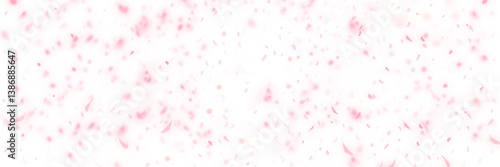 春爛漫、桜満開桜吹雪が舞うシンプルな背景イラストと透過背景