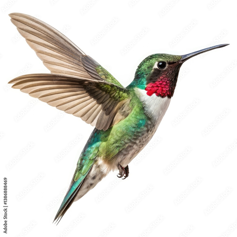 Fototapeta premium hummingbird on green background