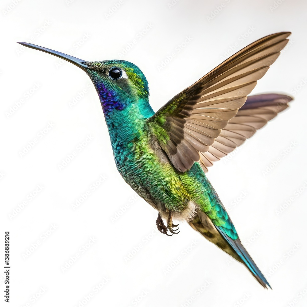 Obraz premium hummingbird on green background