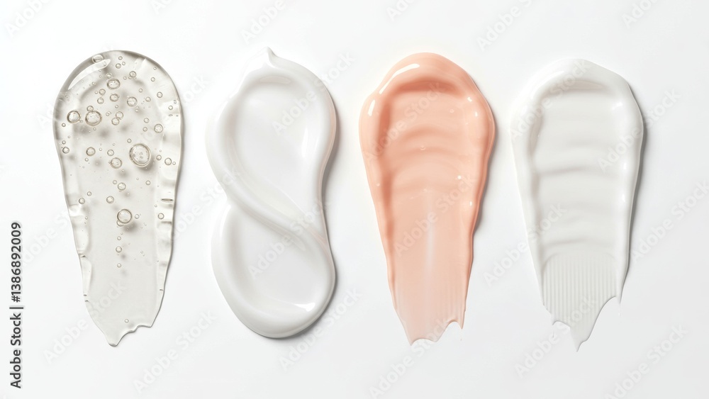 Skincare Texture Swatches In Neutral Tones Skincare Texture Swatches In Neutral Tones