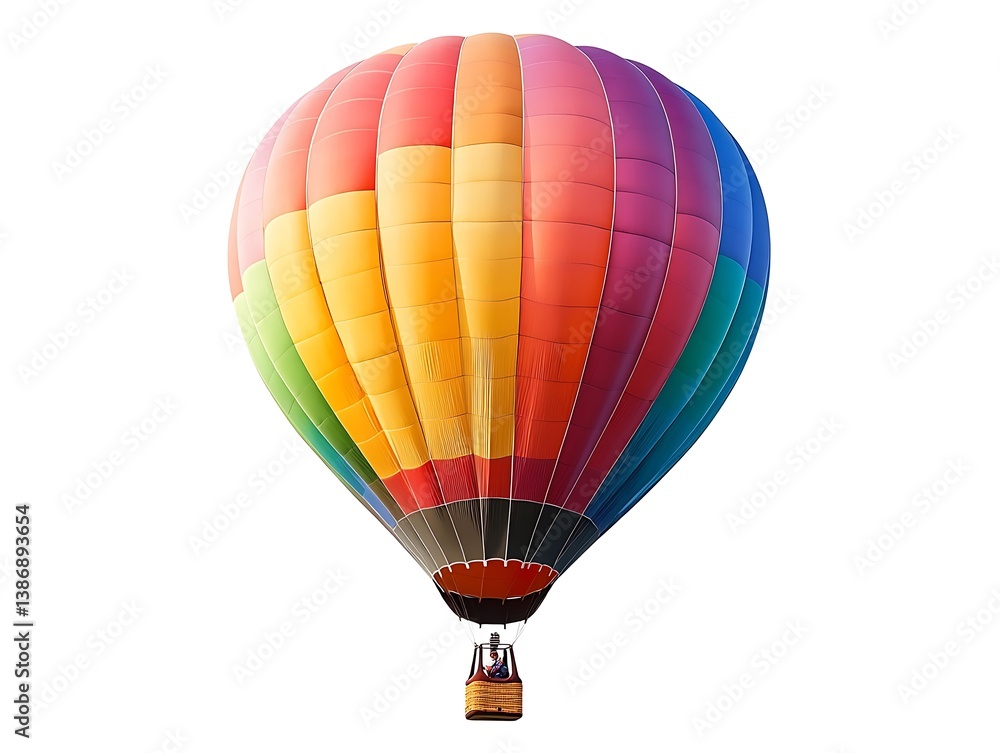 Naklejka premium Colorful hot air balloon isolated on white background