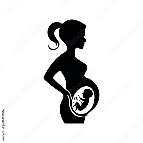 pregnant woman silhouette