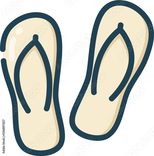 Flip Flop Filled Line Icon