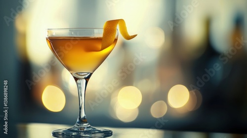 Wallpaper Mural Golden Hour Cocktail: A Luxurious Drink in a  Stylish Glass Torontodigital.ca