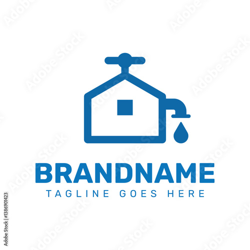 Home Faucet Tap Plumbing Logo, symbolizing trusted, efficient, and home friendly plumbing services