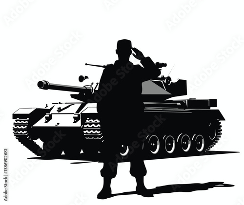 Soldier & Paratrooper Silhouette Set