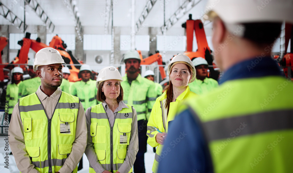 Multiracial Team Undergoes Safety Training