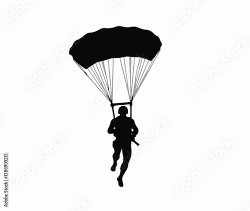Soldier & Paratrooper Silhouette Set
