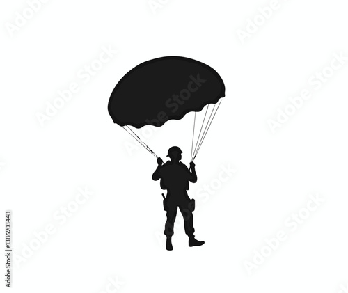 Soldier & Paratrooper Silhouette Set