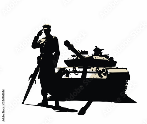 Soldier & Paratrooper Silhouette Set