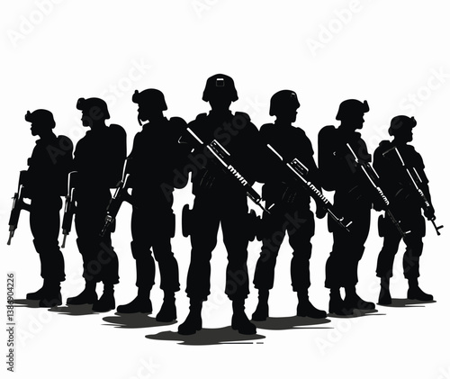 Soldier & Paratrooper Silhouette Set