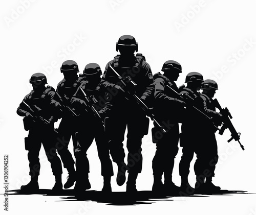 Soldier & Paratrooper Silhouette Set