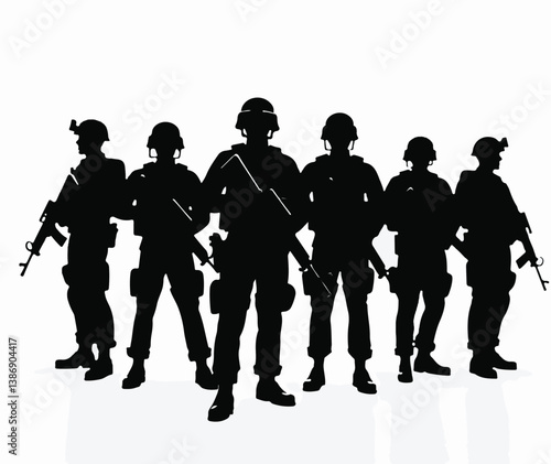 Soldier & Paratrooper Silhouette Set