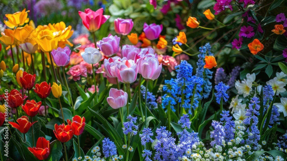 Obraz premium A Colorful Garden of Flowers