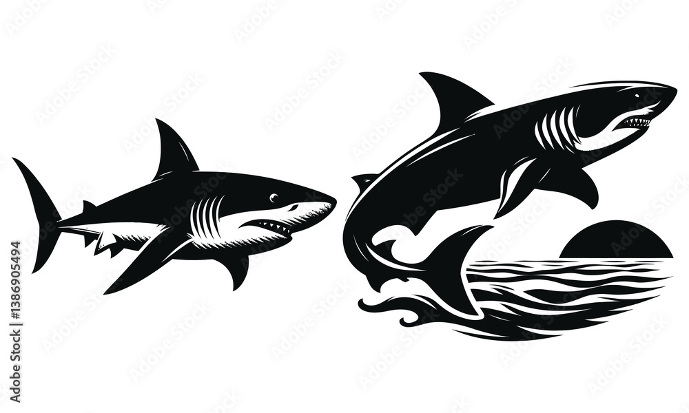 shark vector illustration shark vector illustration