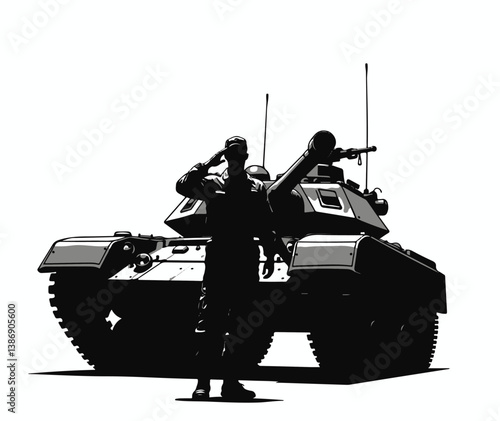 Soldier & Paratrooper Silhouette Set