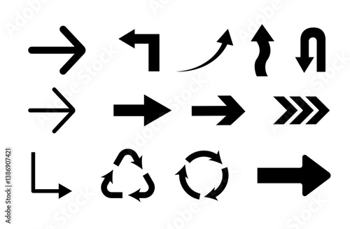 シンプルな矢印アイコンセット