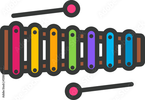 Xylophone Filled Line Icon