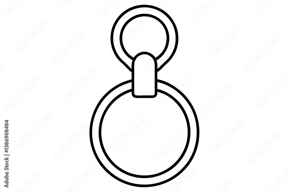 keychain line art template flat icon keychain line art template flat icon