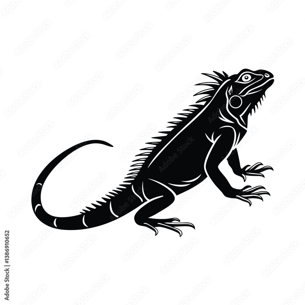 Obraz premium Iguana silhouette 